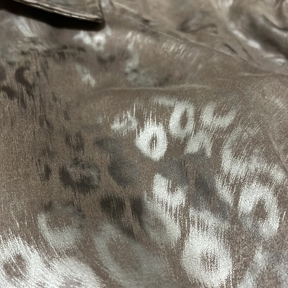 🇨🇦 VIA SPIGA Metallic Animal Print Trench Coat - Picture 2 of 5